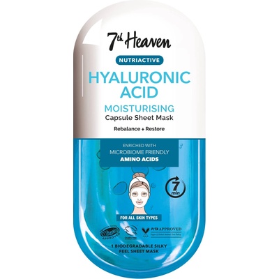 7th Heaven Лист маска за лице Nutriactive Hyaluronic Acid, 1 брой