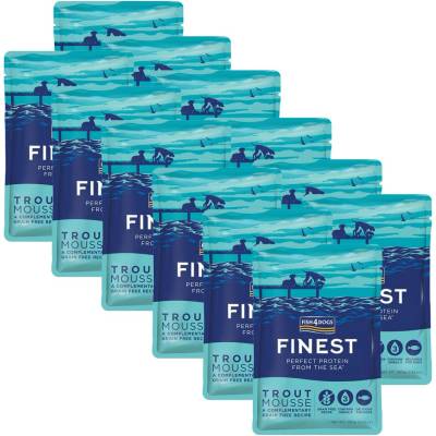 Fish4Dogs Най-добър мус от пъстърва 12 x 100 г