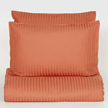 Dilios Спално бельо памучен сатен без долен чаршаф СЕВИЛЯ ЛУКС оравжево 3 части