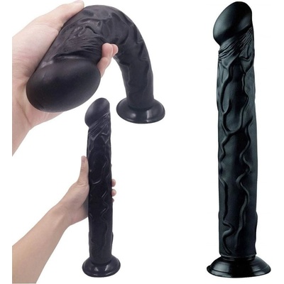 Xcock Velký žilnatý penis dong na přísavce XXL 35 cm