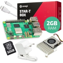 Zonepi Oficiální sada s Raspberry Pi 5 2GB RAM + chladič + 32GB microSD + příslušenství 537841