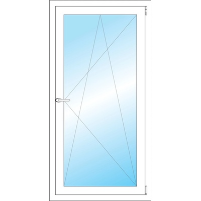 OKNA HNED Plastové okno 68x134 cm (680x1340 mm) bílé otevíravé a sklopné pravé