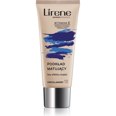 Lirene Nature Matte zmatňujúci fluidný make-up pre dlhotrvajúci efekt 10 Porcelain 30 ml