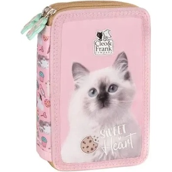 CLEO and FRANK 45 ученически несесер с 2 ципа, ПЪЛЕН