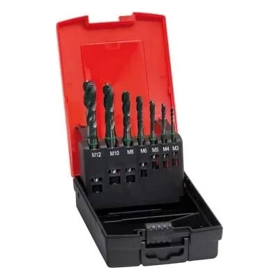 Sada strojních závitníků DIN371/376 HSS-Co5 TiN tvar C M3-M12 FORMAT
