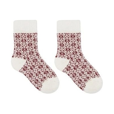 Vlnka Dětské vánoční ponožky Merino červená