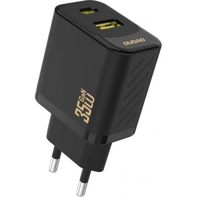 Dudao A27MAX мрежово зарядно устройство с USB+Type-C изход, 35 W, PD бързо зареждане, ЧЕРНО GP-190590 (GP-190590)