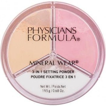 Physicians Formula Mineral Wear 3-In-1 Setting Powder fixační a konturovací pudry 19,5 g