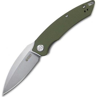 KUBEY Leaf Liner Lock Front Flipper Folding Knife G10 Handle KU333E