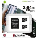 Kingston microSDXC Canvas Select Plus Multi pack 64GB C10/UHS-I SDCS2/64GB-2P1A