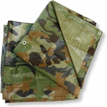 Tarpaulin plachta Khaki 3x5 m, 80 g/m, zakrývacia, oliva/kamufláž