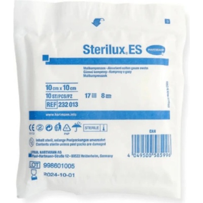 Sterilux gáza kompresní sterilní 10 x 10 cm 17vl 1 x 10 ks
