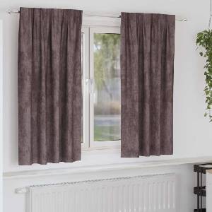 Pure Line Home Кадифени завеси в цвят тъмнокафяв с комбиниран перделък, 2 бр. , 140 x 175 см
