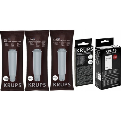 Krups F08801 Claris filter + čistiace tablety XS3000 + odvápňovač F054