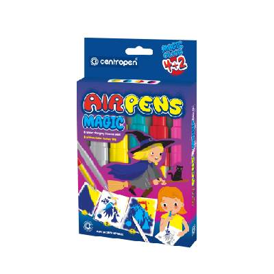 Magické foukací fixy na papír 4+2 ks Airpens Magic Centropen 1549
