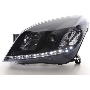 JUNYAN Кристални фарове за Opel Astra Н (2004-2009) - черни