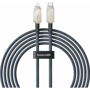 Image 1 of Baseus Aramid Fiber Braiding USB-C to Lightning Cable PD 20W (P10355803221-01) - изключително здрав USB-C към Lightning кабел за Apple устройства с Lightning порт (200 см) (син)