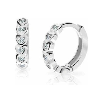 Cutie Jewellery detské kruhové náušnice z bieleho zlata C3339-80-X-2 ružová