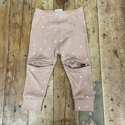 Little Flock of Horrors Dětské merino legíny ze 100% merino vlny Biscotti Speckle