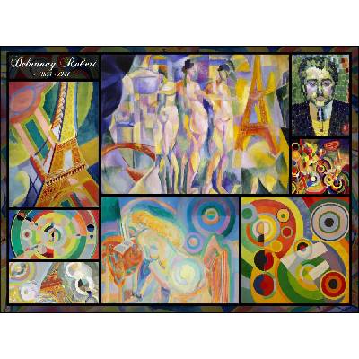 Grafika Robert Delaunay Koláž 2000 dílků