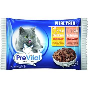 Partner in Pet Food PreVital Vital Pack chicken & salmon 4x100 g
