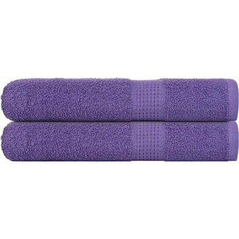 vidaXL Кърпи 2 бр лилави 100x200 см 360 gsm 100% памук (136890)