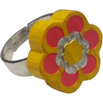 Woodyland Пръстенче Woody - Жълто цвете (90925)