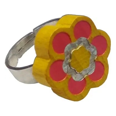 Woodyland Пръстенче Woody - Жълто цвете (90925)