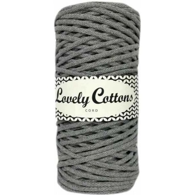 Bavlněná šňůra Lovely Cottons 3mm - Šedá tmavá