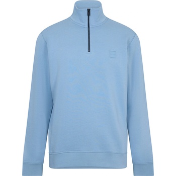 HUGO BOSS Блуза Boss Men's Zetrust Zip-Neck Soft TerryclOver The Head Sweatshirt - Pastel Blue