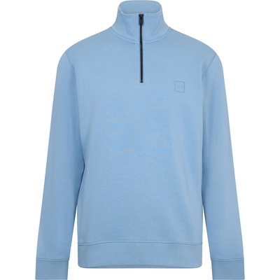 HUGO BOSS Блуза Boss Men's Zetrust Zip-Neck Soft TerryclOver The Head Sweatshirt - Pastel Blue