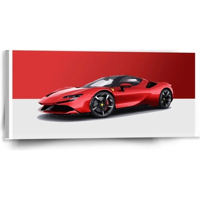 Sablio Obraz Ferrari na červeno-bielej - 110x50 cm