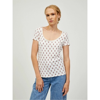 Orsay Розово-кремава тениска с десен ORSAY Orsay | Byal | ЖЕНИ | S