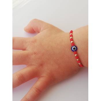 Image 1 of 14к златна бебешка гривна със синьо око (ДЗГ8)