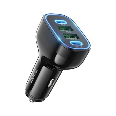 CL adaptér HOCO NZ11, 2x USB A, 2x USB C, QC 3.0, PD 72W, barva černá