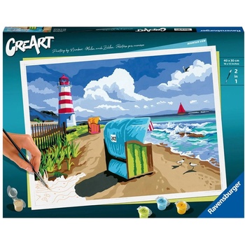 Ravensburger Комплект за рисуване по номера Ravensburger CreArt - Почивка на Балтийско море (23547)