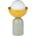 OSRAM - Настолна лампа DECOR BOWL 1xE14/25W/230V зелена/жълта (P227618)