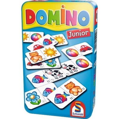 Schmidt Spiele Domino Junior настолна игра в метална кутия (Schmidt12800184)