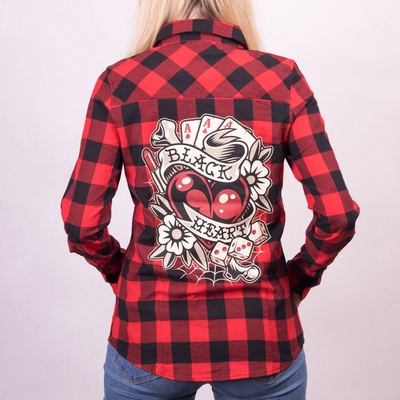 Black Heart ROCKABILLY HEART Červená