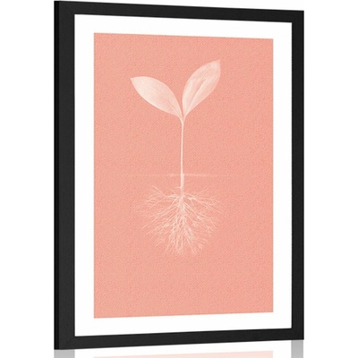Plakát s paspartou malebnost přírody - 20x30 black