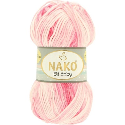 Nako Elit Baby Mini Batik 32452 ružovo biela