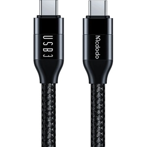 Mcdodo Кабел за данни - Mcdodo (CA-7132) - USB-C → USB-C, 100W, 10Gb/s, 4K@60Hz, 5A, 1.2m - Черен