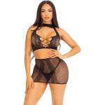 Leg Avenue Комплект от 2 части Leg Avenue Crop Top & Mini Skirt