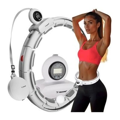 Trizand 25254 Masážní obruč Hula Hoop se závažím, bílá – Zboží Dáma