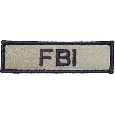 Nášivka textilná Fostex nápis FBI - strieborná-modrá