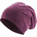 MSTRDS Stonewashed Jersey beanie fialová