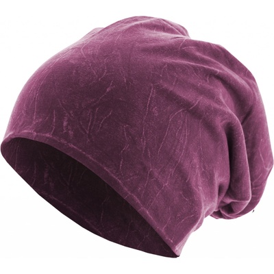 MSTRDS Stonewashed Jersey Beanie fialová
