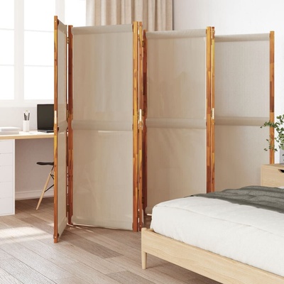 vidaXL 6dílný paraván taupe 420 x 180 cm