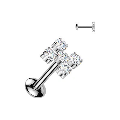 Šperky4U Piercing do brady labreta TITAN TIT1623-1208