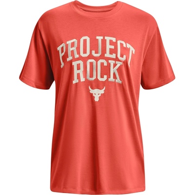 Under Armour Дамска тениска Under Armour Project Rock Heavyweight Campus T-Shirt Womens - Orange